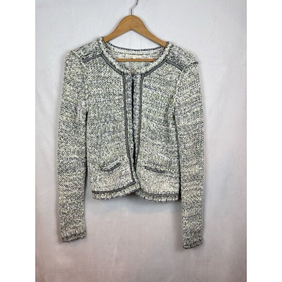 Classic Maje Tweed Boucle‎ Jacket Cardigan Blazer SZ 3 (USL) pockets heavyweight - Picture 1 of 14